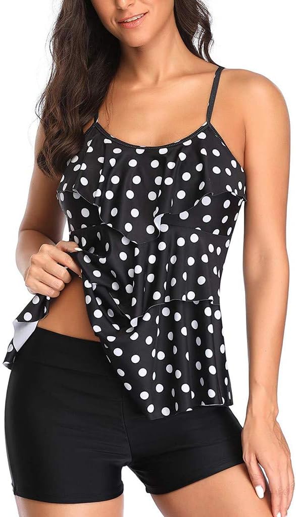 Keerads Tankiniset, 2delig, voor dames, met broekje, monokini, haltertop, badpak, swimwear