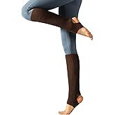 CHUNG Women Stirrup Leg Warmers 16.9“ Knitted Ribbed Stretchy Ankle Leg Socks for Girls Dance Yoga Ballet Sports Workout