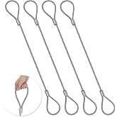 Pelopy 4 Pack Wire Rope &amp; Sling 3/8" x 6' Eye and Eye Wire Rope Choker Sling Mechanically Spliced Rigging Lifting Equipment for Industrial Rigging and Lifting, 4400 lb/ 2 t