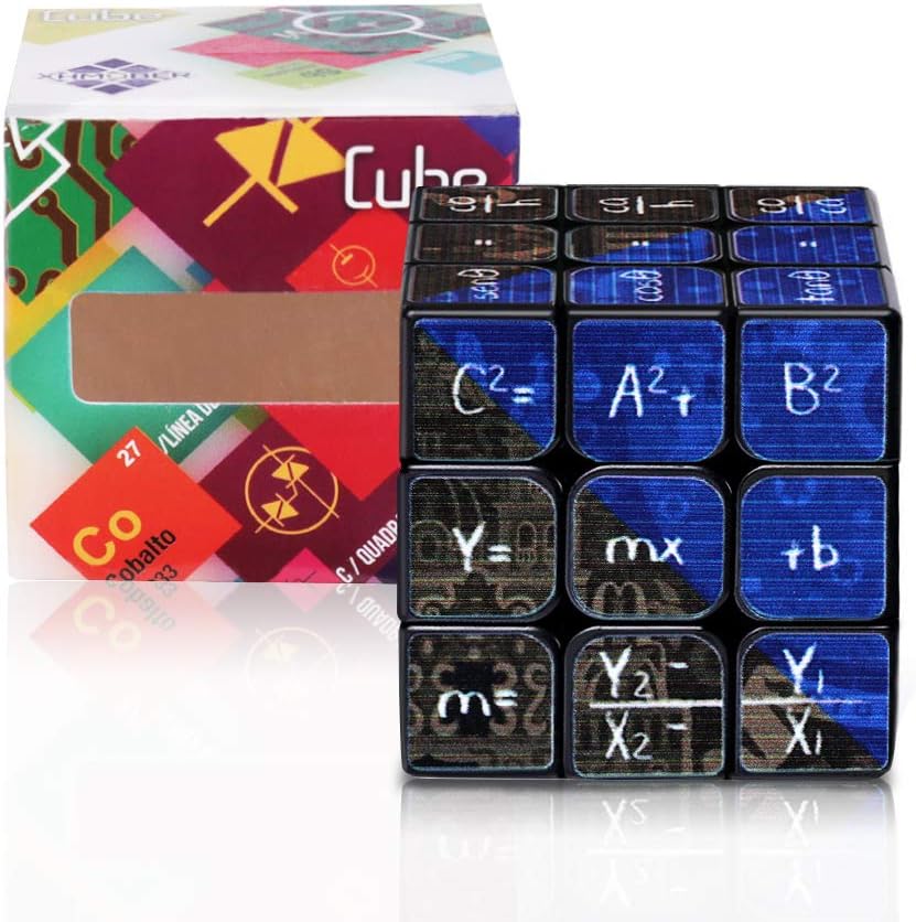 3x3 Speed Cube Stickerless Math Puzzle Cube 3D Magic Cube Game Brain Teaser Puzzles Toys Green (dark blue)