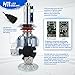 Mwill LED Headlight Bulbs Conversion Kit-H11(H8,H9) Cob 80w 8000lm 6000K Cool White,50,000 HOURS，3 Yr Warranty.