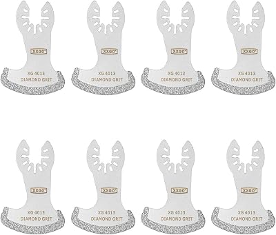 XXGO 8 Pcs Diamond Grout Blade Set for Oscillating Tool XG8001SU