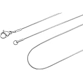 HAQUIL Thin Flexible Stainless Steel Snake Chain Necklace, Jewelry Gift for Men and Women 16/18/20/22/24/26/28/30' 1/1,2/1.5/2/2,5mm