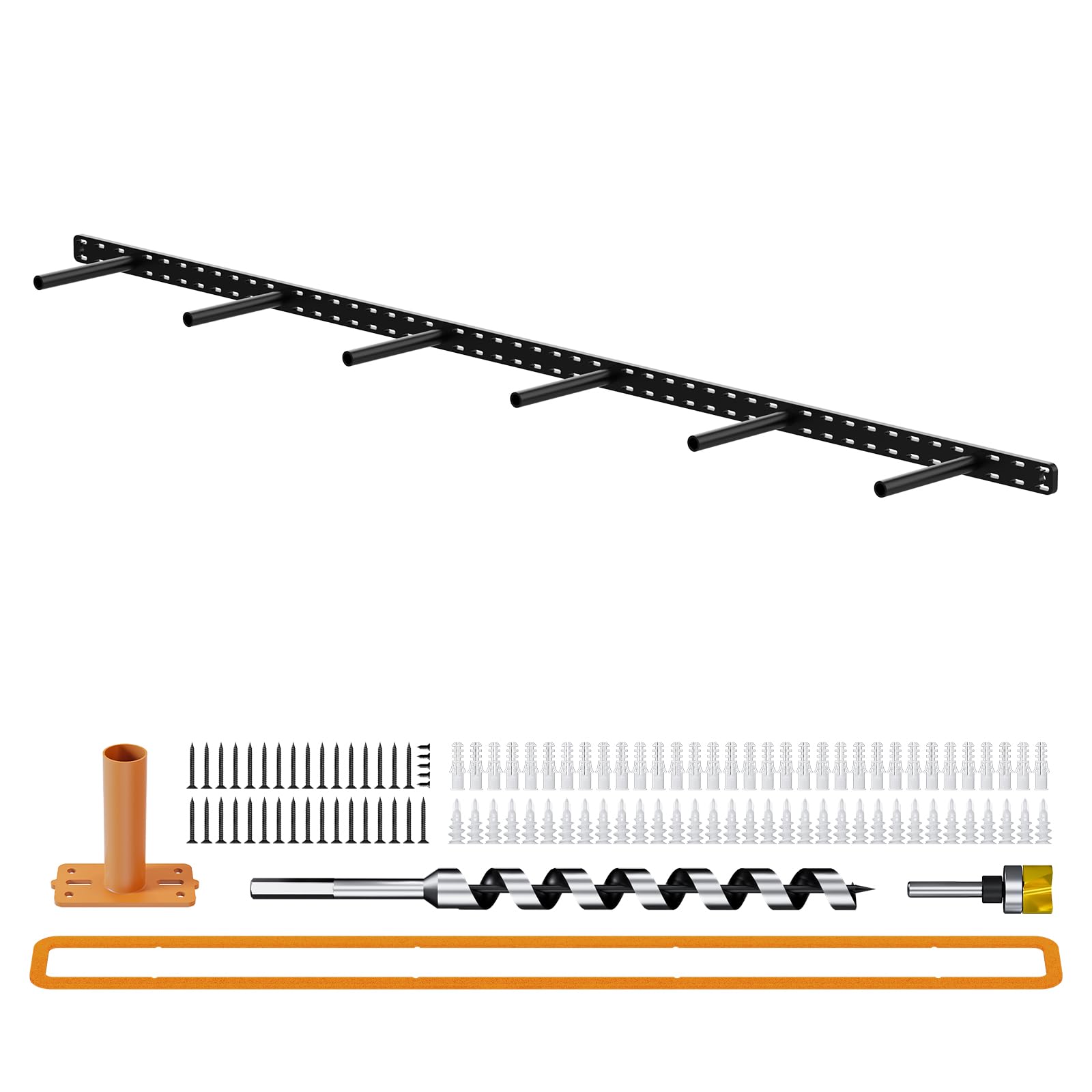 Photo 1 of 1 Pack Large Shelf Brackets Long Floating Shelf Bracket Invisible Floating Shelf Hardware Heavy Duty Floating Mantel Brackets(70"X6"X1.5" with Tools)