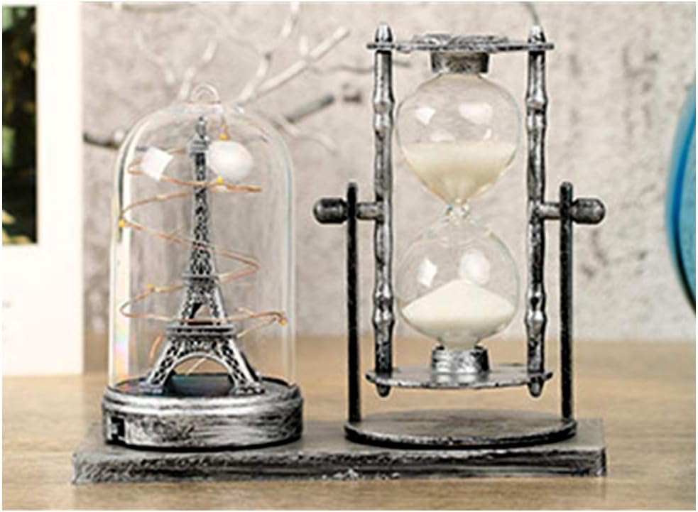 litymitzromq Bedside Table Lamp, 2Pcs Vintage Hourglass LED Light Tower Desk Table Lamp Home Holiday Decor Gifts for Bedroom, Dresser, Kids Room, College Dorm, Coffee Table, Bookcase Decor
