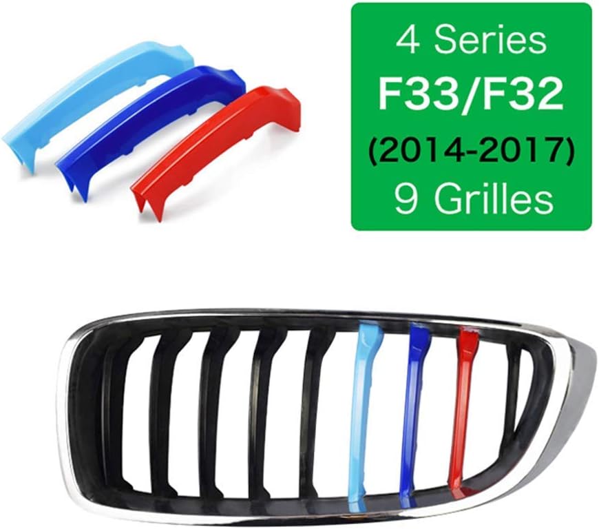 For 4 Series F33/F32 2014-2018(9 Grilles)-Kidney Grills Insert accessories-M-Color Front Grille Stripe Decals