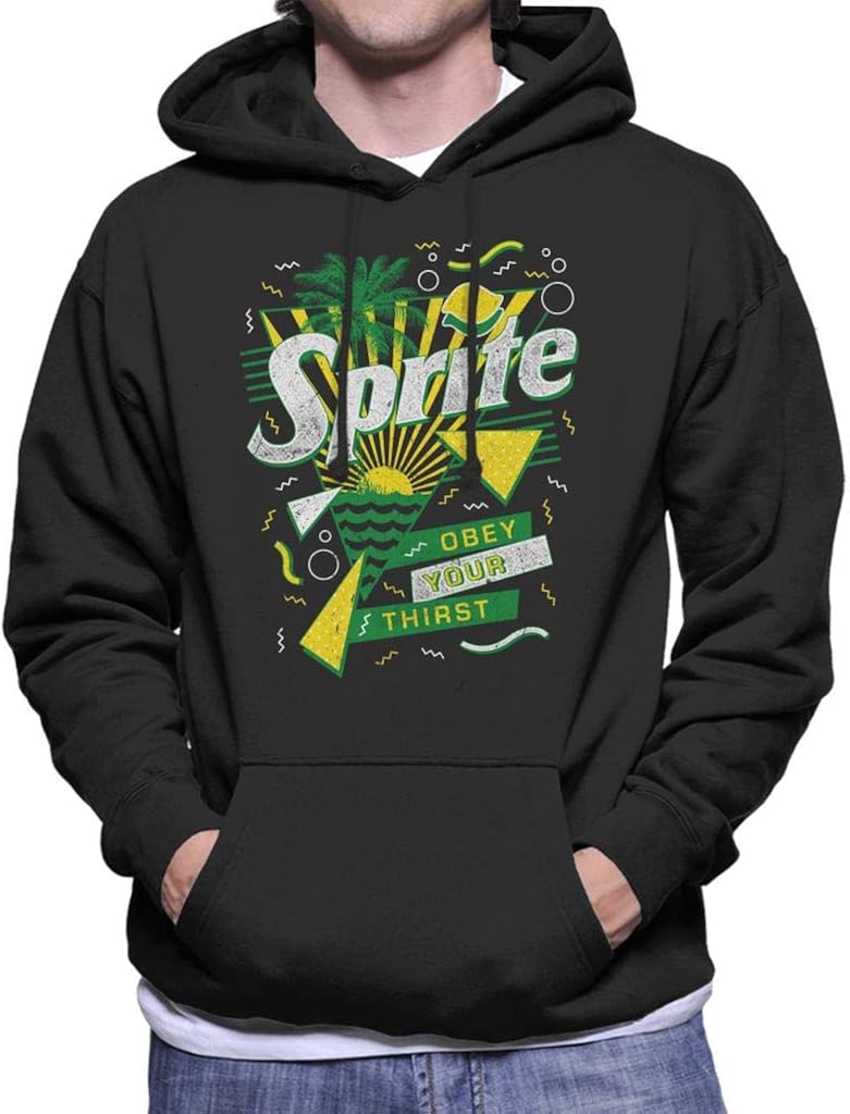 Sprite Retro 90s Sunset Men's Hooded Sweatshirt : Amazon.co.uk: Clothing