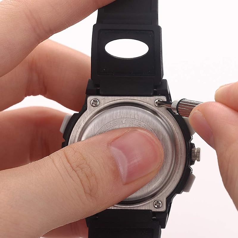 Kit de réparation de lunettes, 1100 petites vis et 5 paires de plaquettes de nez en acier inoxydable avec micro tournevis, pince à épiler pour lunettes, lunettes de soleil, montre — photo 7 sur 7