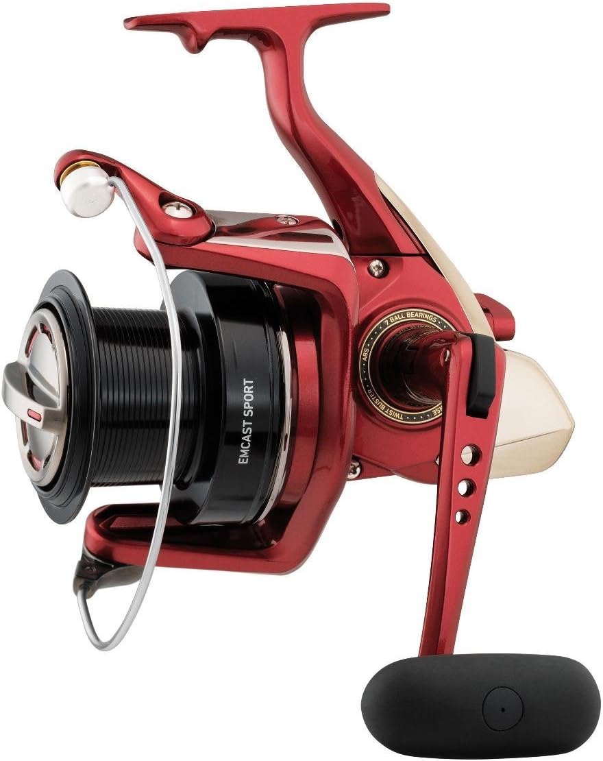 Daiwa Emcast Sport Test Saltwater Spinning Fishing Reel, 14-20 lb, Red
