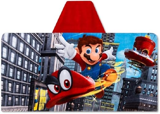 super mario hooded towel
