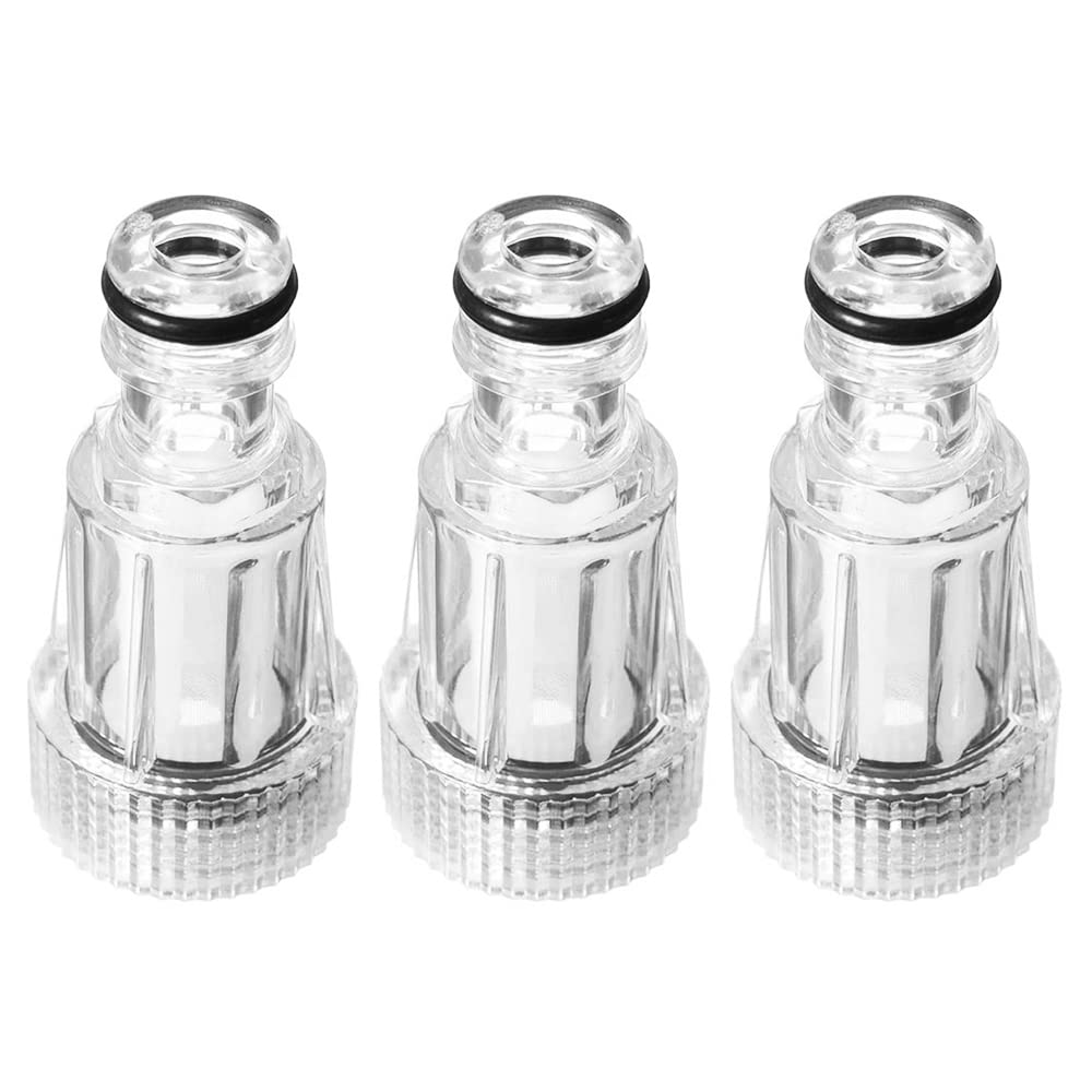VOANZO 3 Pcs Plastic Machine Water Filter Water filter for high pressure washer 3/4 inch connection Suitable for garden connectors