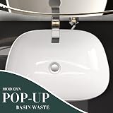 Wasserrhythm Pop Up Basin Waste Slotted Click Clack Chrome 304 Stainless Steel view 2