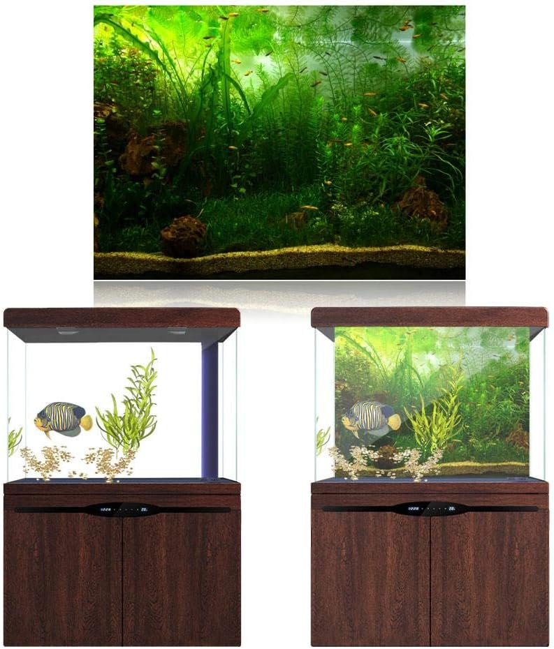FILFEEL Aquarium Background Fish Tank Decorations Photos PVC Adhesive Poster Water Grass Style Backdrop Decoration Paper Sticker Sticker (61 x 30 cm) - Image 5