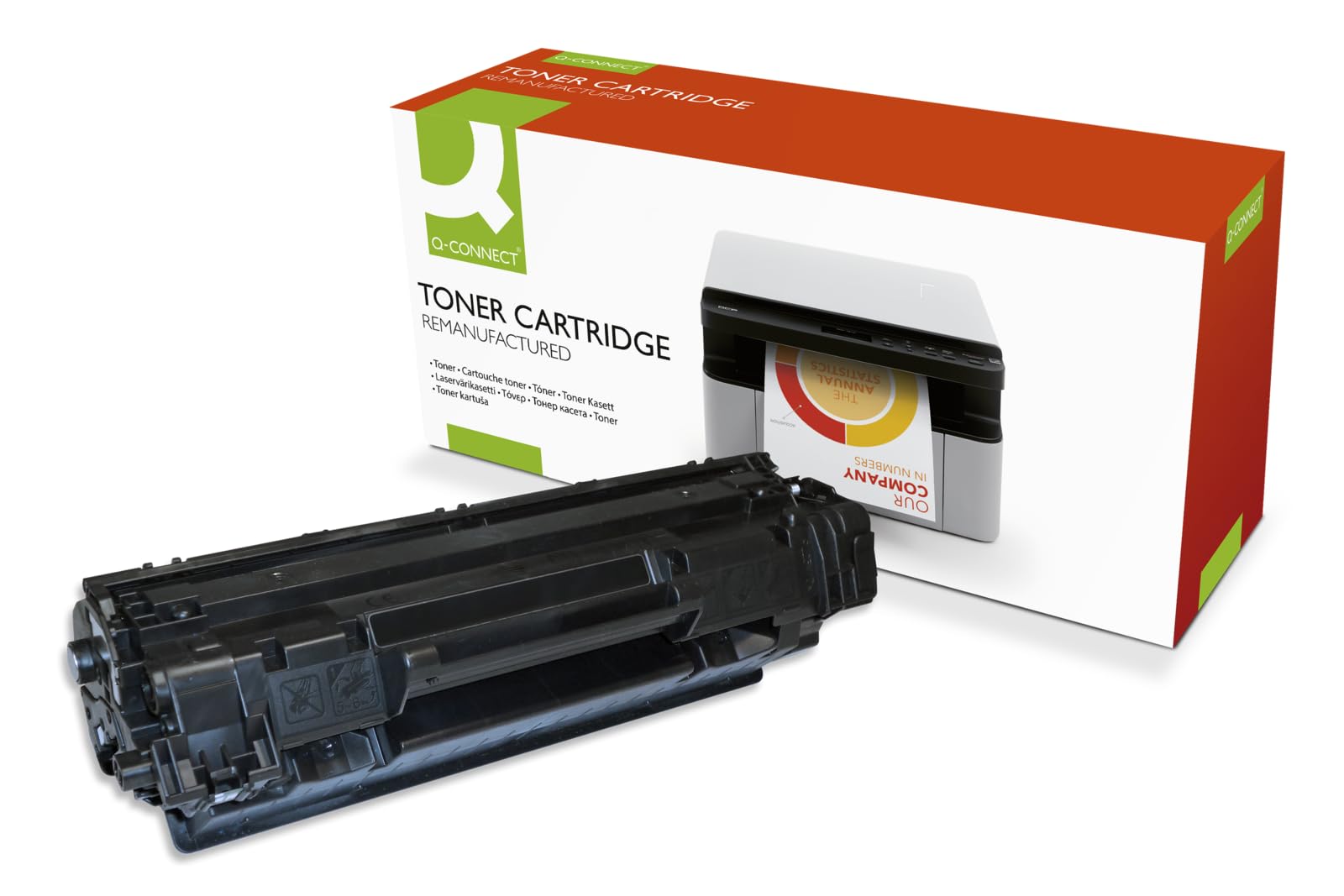 Q-Connect Compatible Toner for HP CE278A Toner Cartridge, Black