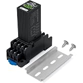 GUETNEU LCD Digital Display Time Relay, Time Control Delayer | Dual Time with Plug-in Terminal Socket, 14-Pin 110 VAC 4PDT Time Delay Relay (H3Y-4)