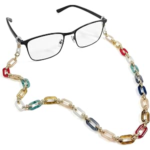 ETZRUNO Acrylic Sunglasses Chain, Eyeglass Lanyard Strap For Women, Decorative Neck Holder, Stylish Retainer Cord
