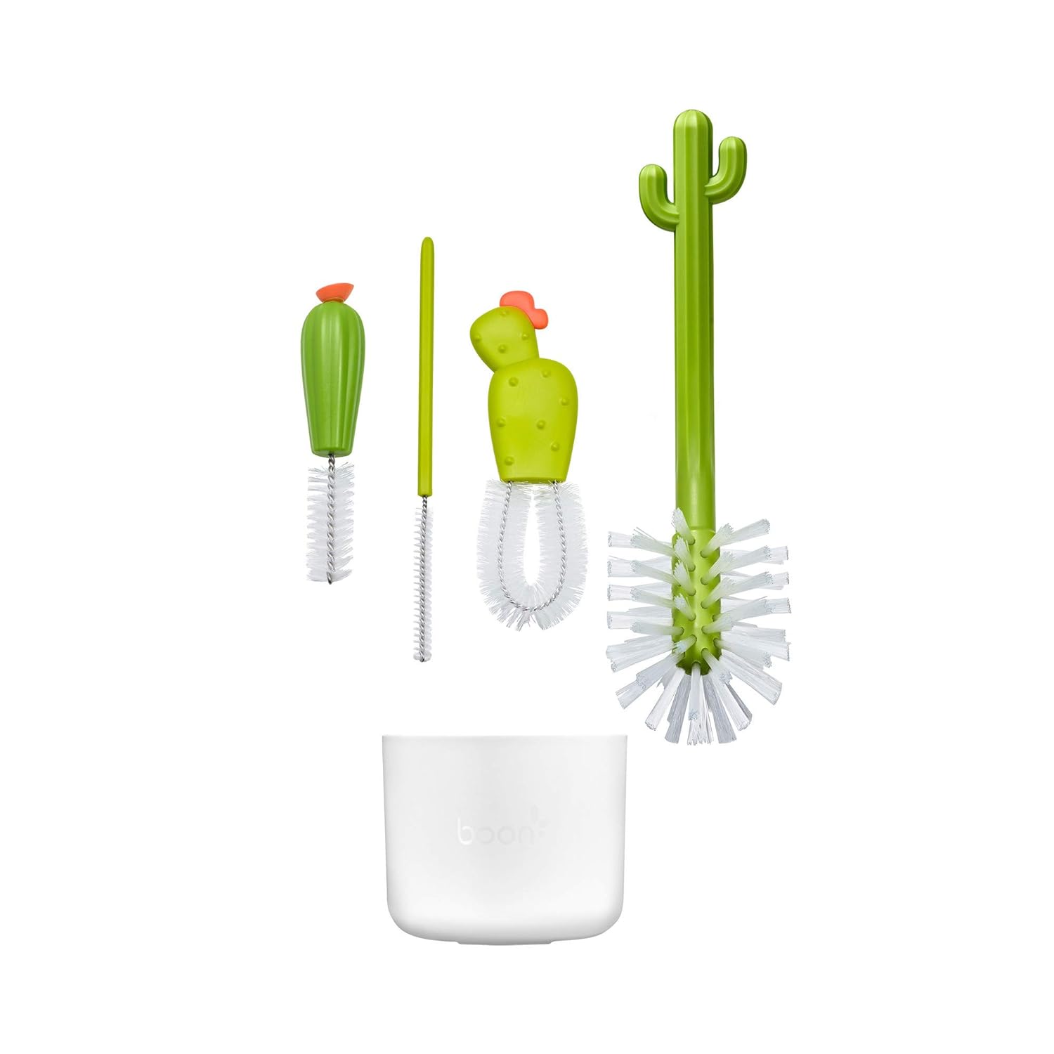 Boon Cacti Bottle Cleaning Brush Set (4pcs), Green : Baby