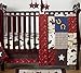 Sweet Jojo Designs 4-Piece Baby Crib Bedding Set (Western Cowboy) for Boys, Infants/Nursery incl. Blanket, Fitted Sheet, Skirt, Diaper Stacker (Country, Farm, Horse Ranch, Wild West, Southern Charm)