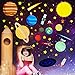 treepenguin Solar System Space Wall Decals for Kids Rooms – Large Planets and Stars Stickers for Bedroom Playroom and Nursery – Educational Wall Decor for Boys and Girls