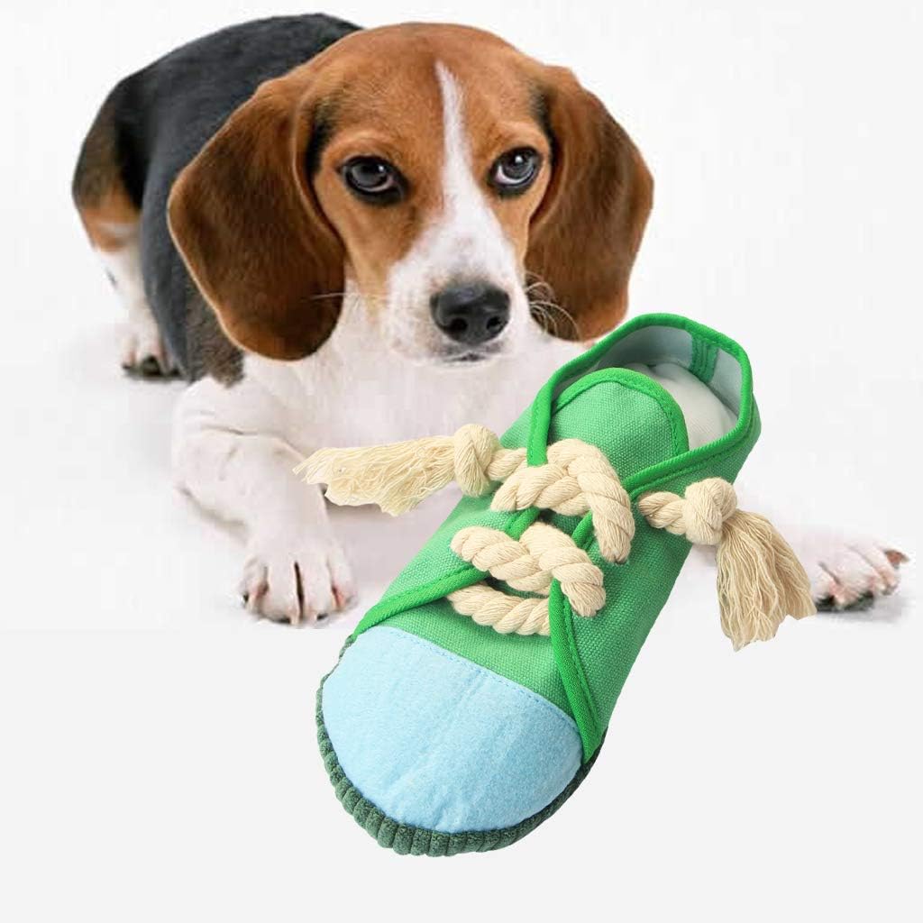 vocheer Dog Chew Toy, Dog Toys to Keep Them Busy Durable Teething Shoe Interactive Squeaky Puppy Toy,Small,Medium Breze - Image 5
