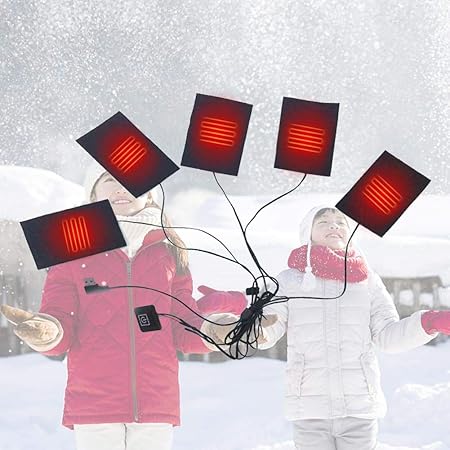 USB Thermo-Weste Heizkissen Einstellbar 3. Gang Temperaturregelung Schalter Waschen Flexibel Heizkissen Elektrische Heizung T