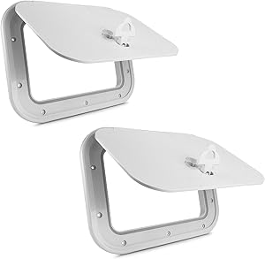 Five Oceans Marine Deck Access Hatch with Lock, 10-7/8 x 14-3/8 inches