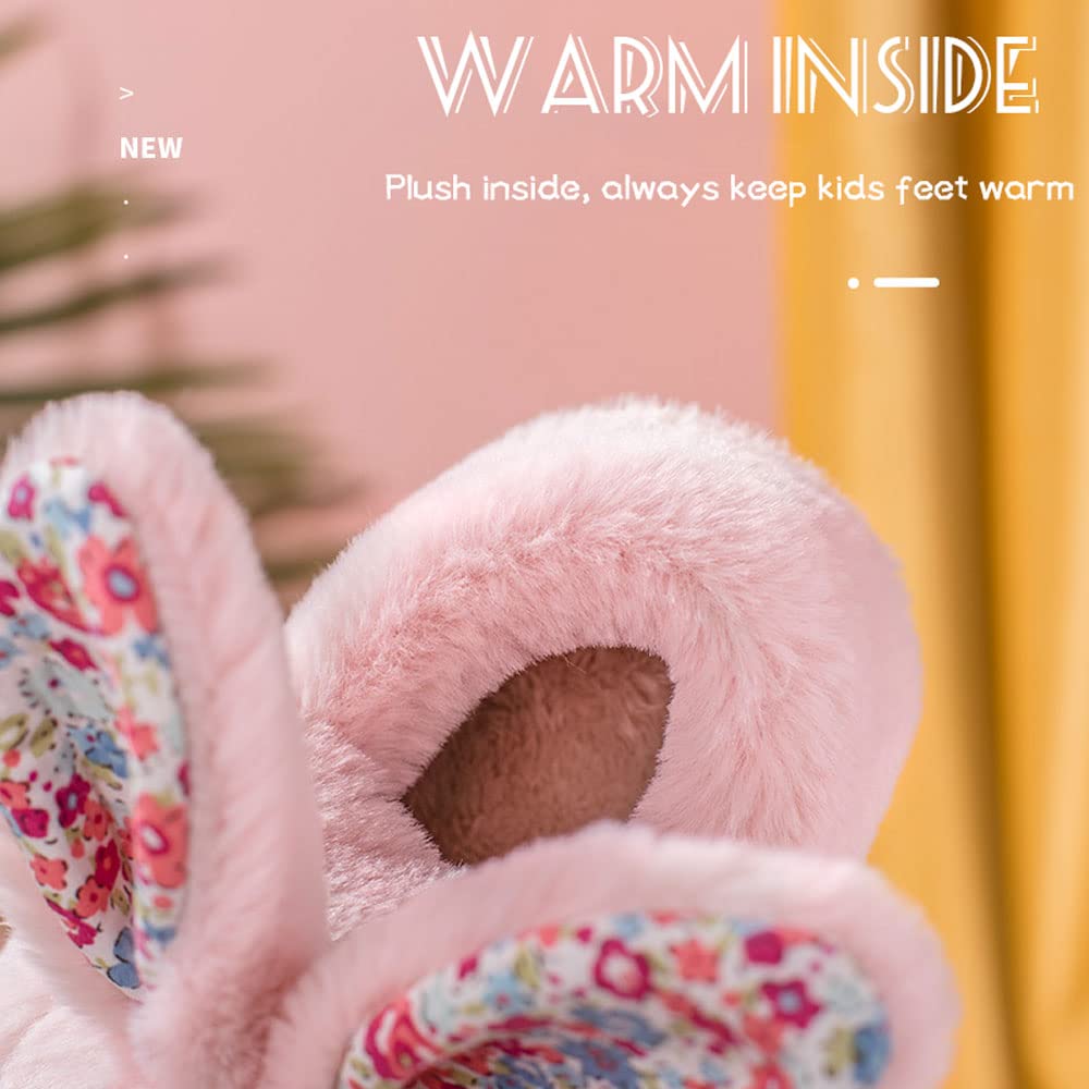 Fadezar Toddler Rabbit Winter Slippers - Soft Plush Indoor Bunny Slippers for Girls & Boys