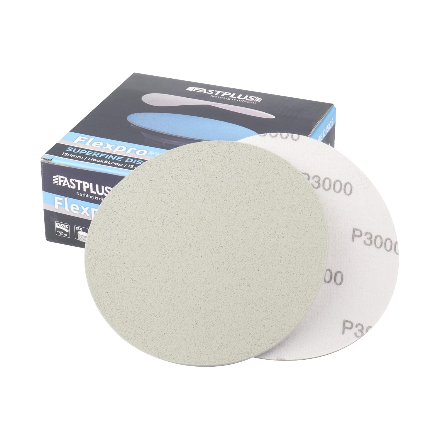 150mm Sanding Discs P3000 Fine Finishing Foam Discs, 15PCS Hook and Loop Foam Backing Abrasive Disc 6 Inch Round Sanding Discs for Random Orbital Sander