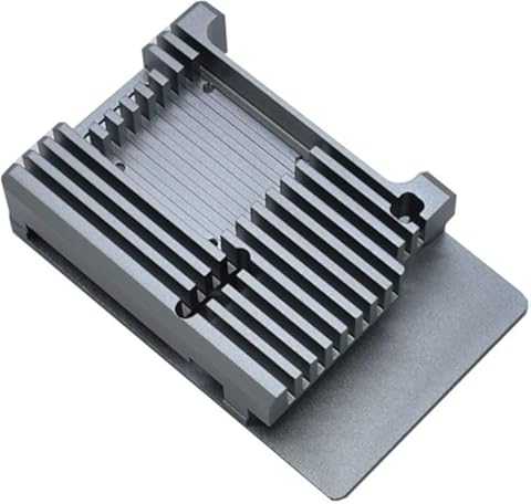 AnamSafdarButt59 para Raspberry Pi 4B Modelo B CNC Aleación de Aluminio Carcasa Metal Armor Shell con disipadores de Calor para Raspberry Pi 4B-NO Ventiladores