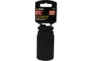 Pro-Grade 16264 3/4-Inch Drive 6 Point Deep Wall 1 1/4-Inch Impact Socket, 1-Pack