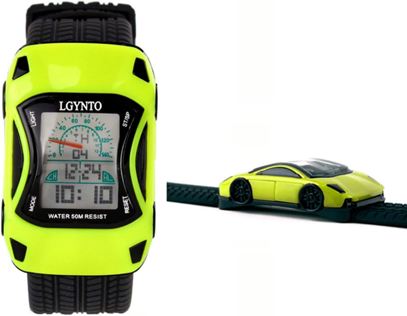 LGYNTO Kids Watches Boys Waterproof Sports Digital LED Wristwatches 7 Colors Flashing Car Shape Wrist Watches for Children,for Age 3-10
