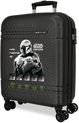 Joumma Star Wars Chama-se Grogu Cabin Suitcase preto 40x55x20 cm rígido ABS TSA lock 37L 2,8kg 4 rodas duplas