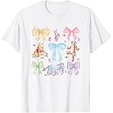 Disney Winnie The Pooh Cute Group Shot Sketch Chest Logo T-Shirt