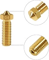 ALMOCN 15pcs 0.4mm V6 Volcano Brass Nozzles M6 1.75mm Filament 3D Printer view 3