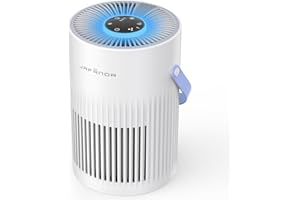 Jafanda JF068 Petit purificateur d'air portable avec poignée, filtration HEPA en 3 étapes pour poussière, pollen, fourrure d'