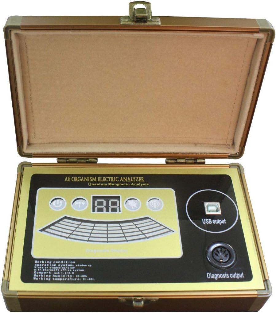 Golden Quantum Analyzer Resonance Magnetic - Dual Core English and Spanish Quantum Resonance Magnetic Body Health Analyzer Newst Vendido Por HUGECARE