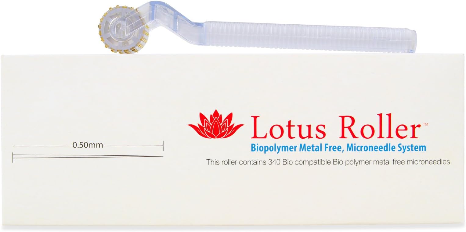 World’s First Sensitive Skin Dermaroller By White Lotus Medical Derma Roller Uses Bio Polymer Skin Needling To Avoid Metal Allergy The Microneedle Skin Roller For Holistic Microneedling 0.5mm