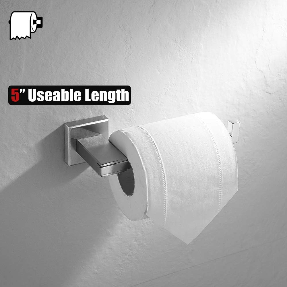 JQK Toilet Paper Holder, 5 Inch 304 Stainless Steel Tissue Paper Dispenser, Brushed Nickel Wall Mount, TPH200-BN: Home & Kitchen