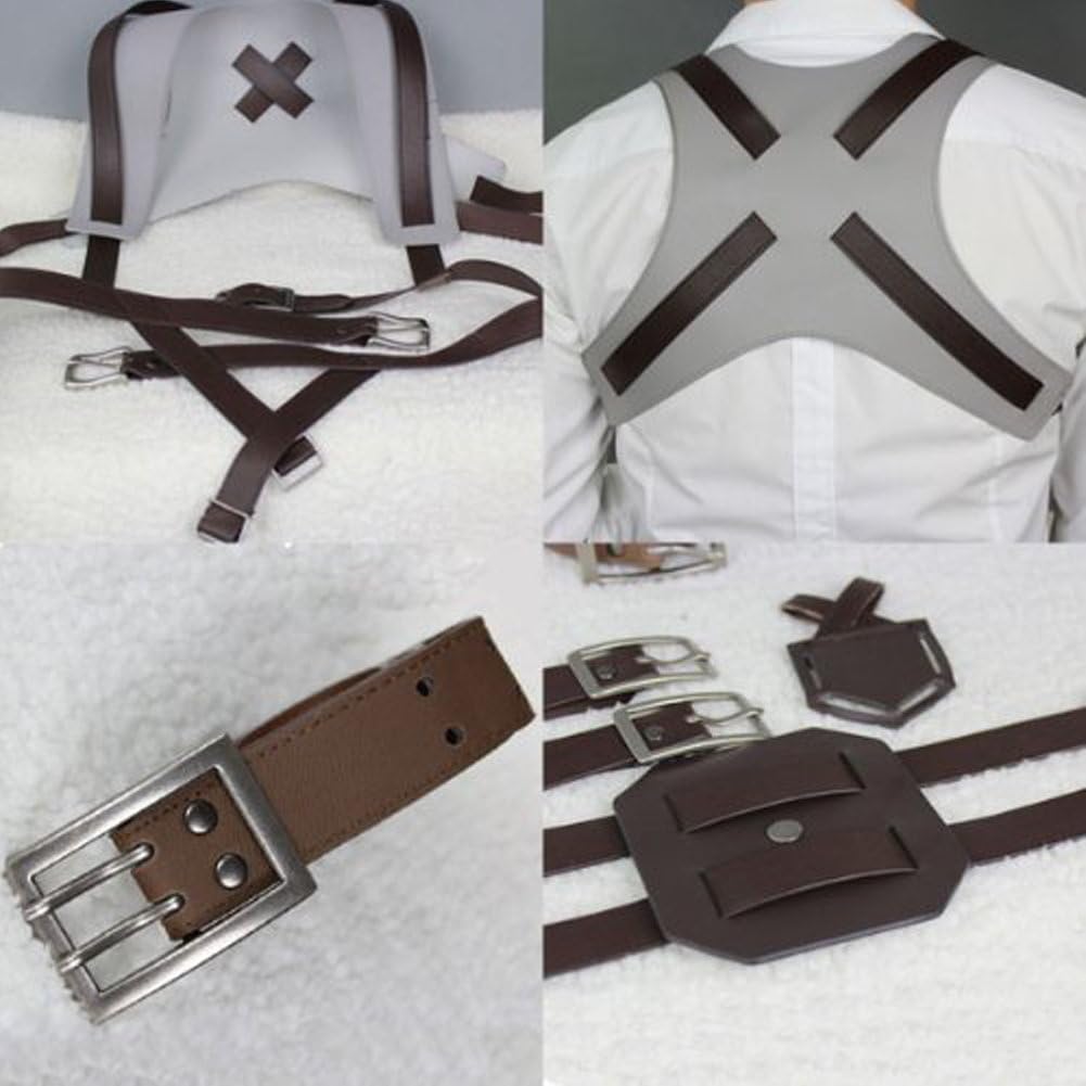 1 X Cosplay Attack on Titan Shingeki no Kyojin Recon Corps Belt Hookshot Costume: Clothing