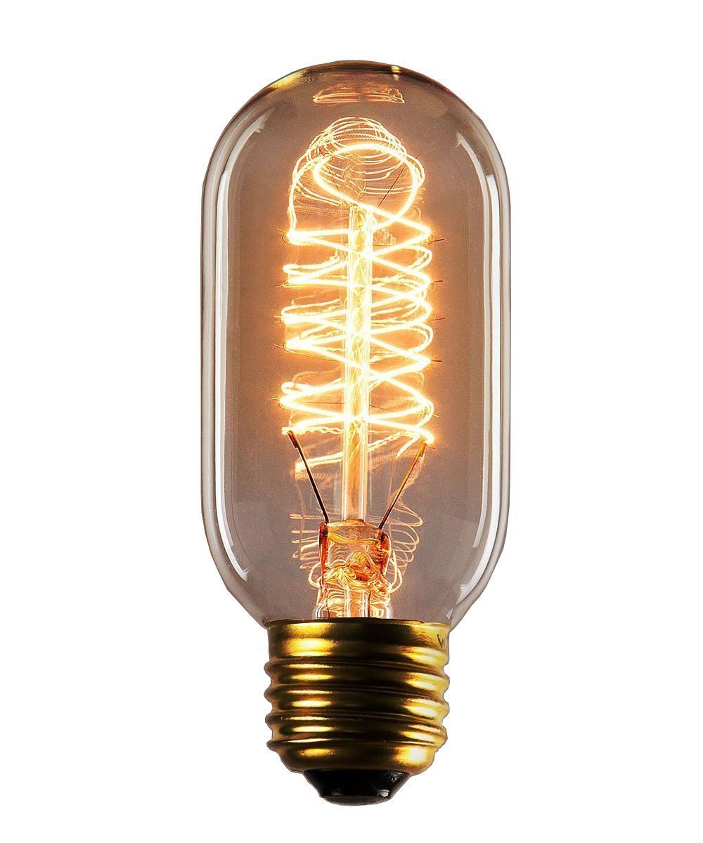 amber outdoor light bulbs on Warm Light Bulbs Smooth Amber Glass Shell With Squirrel Cage Filament 40 Watt T45 Bulb 220