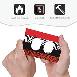 Red Black Modern Geometric Cheetah Zebra Leopard