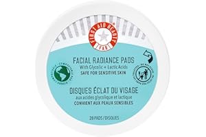 First Aid Beauty - Facial Radiance Pads with Glycolic & Lactic Acids, Daily Exfoliating Pads with AHA, Visibly Smaller Pores,
