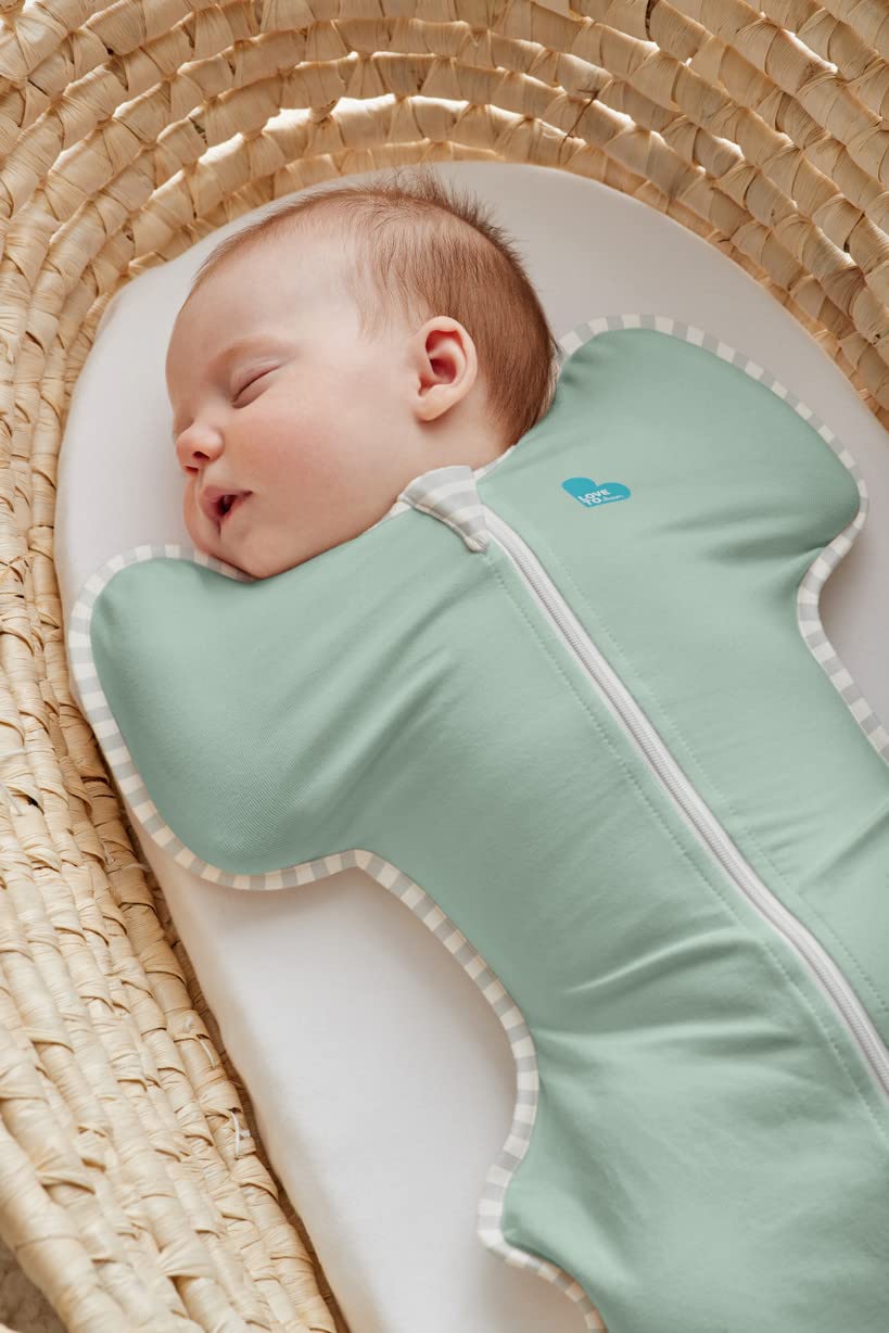 Love to Dream Swaddle, Baby Sleep Sack, Swaddle Up Self-Soothing Swaddles for Newborns, Get Longer Nap, Snug Fit Helps Calm Startle Reflex, Lite 0.2 Tog Sleep Sack, 5-8.5 lbs, Olive