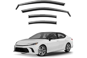 GRANDWHEEL Window Deflectors Smoke Tinted in-Channel Side Window Vent Visor Deflectors Rain Guards Compatible with Toyota Camry 2025-2026 Sedan - 4 pcs. GW0849
