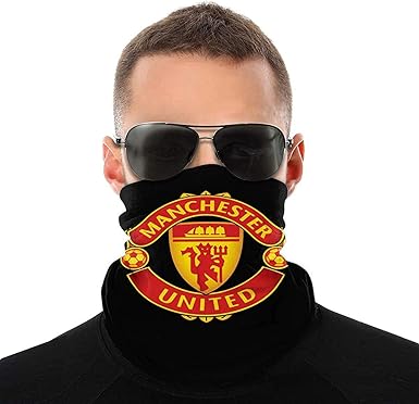 Amazon Com Manchester United F Breathable Comfortable And Dustproof Sports Face Scarf Uv Seamless Half Face Bandanas Balaclava White Clothing