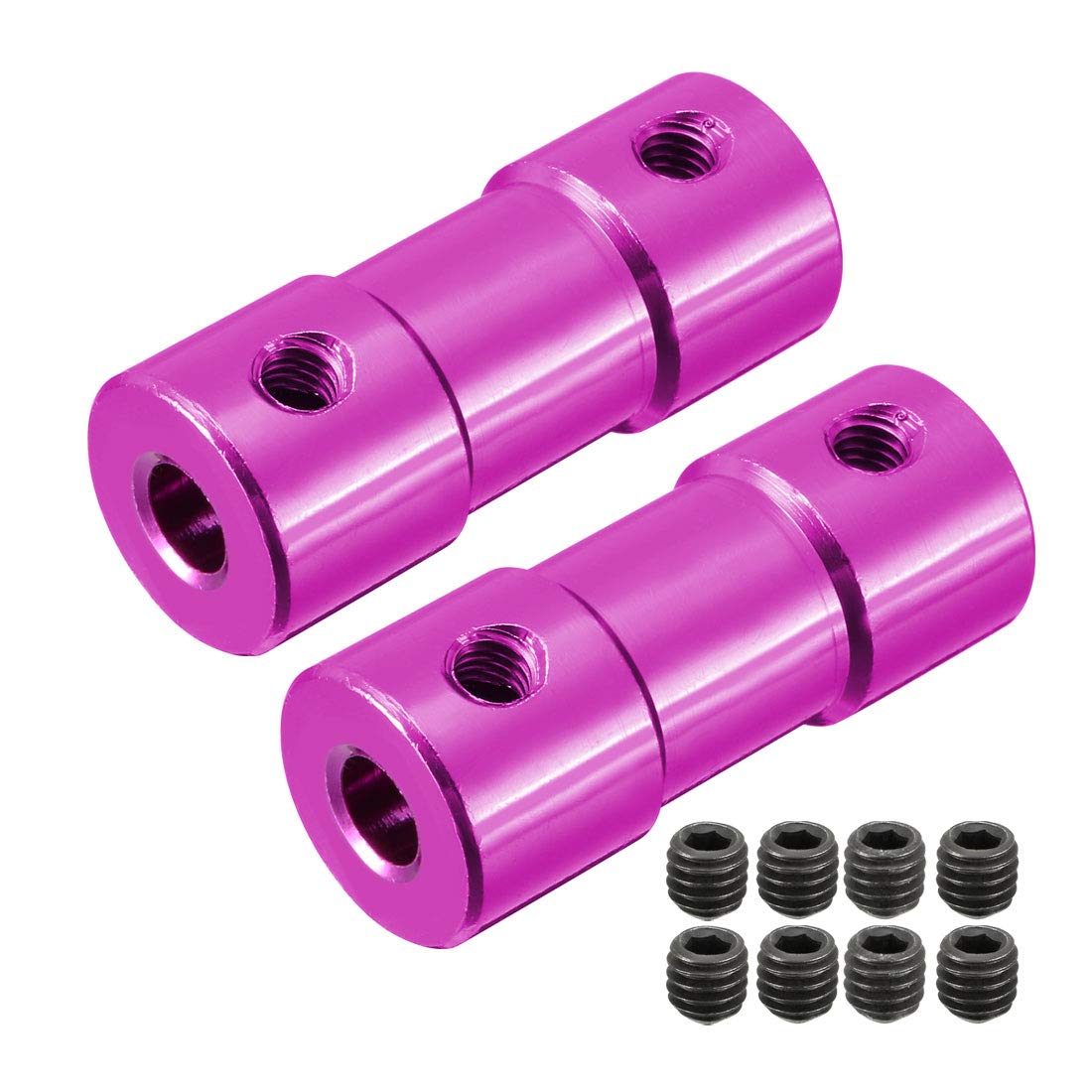 sourcing map 2pcs Shaft Coupler 3.17mm x 4mm Connector Adapter for RC Airplane Boat Motor L25XD10
