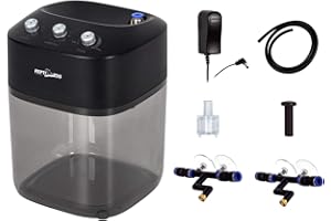 REPTI ZOO 2.2L Solo Adjustable Starter Mister for Reptile Terrariums Humidifier High Pressure Silent Pump Machine Misting Rainforest Sprayer System Tank with 2PCS Nozzles for Reptiles/Amphibians