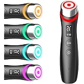 Skin Care 6-in-1 LED Facial Device for Glass Skin | at-Home Anti-Aging Therapy for Wrinkle Reduction, Firming & Deep Hydration | No Gel Needed, Enhances Serum Absorption