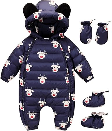 baby snowsuit with feet