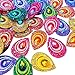 Sparkly Buttons Drop AB Color Sew On Crafts Rhinestones Flatback Beads Sewing for Costume Wedding Dress Decorations 18x25mm 50pcs (Mixed Color)
